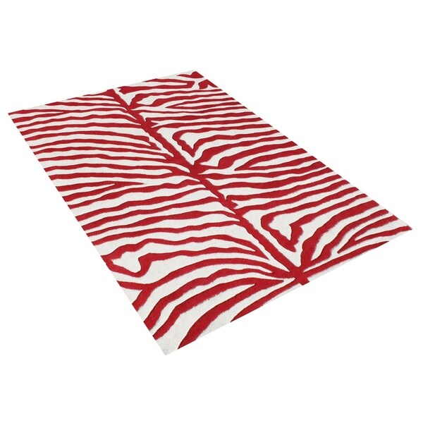 Alliyah Handmade Red New Zealand Blend Wool Rug (8' x 10') - 8' x 10'