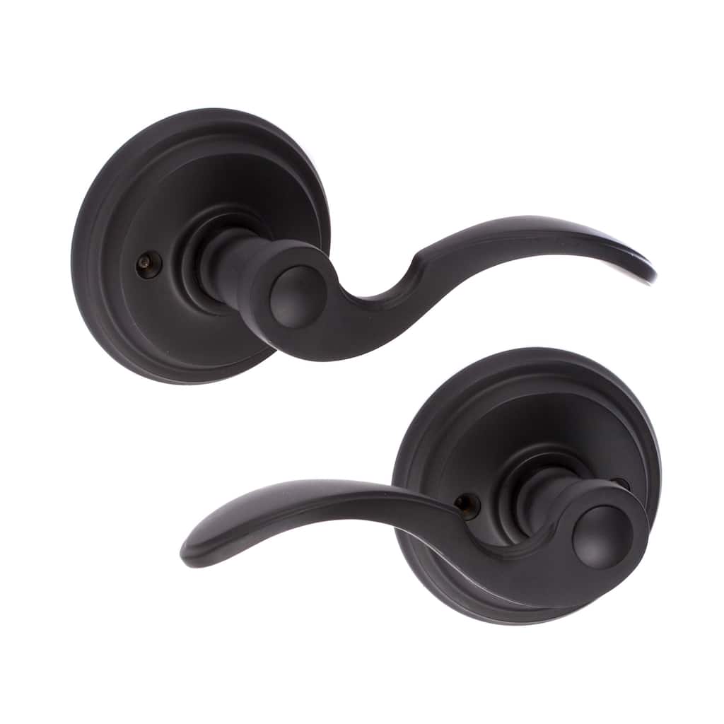 Sure-Loc Solid Door Lever Passage/Privacy Set (Flat Black)