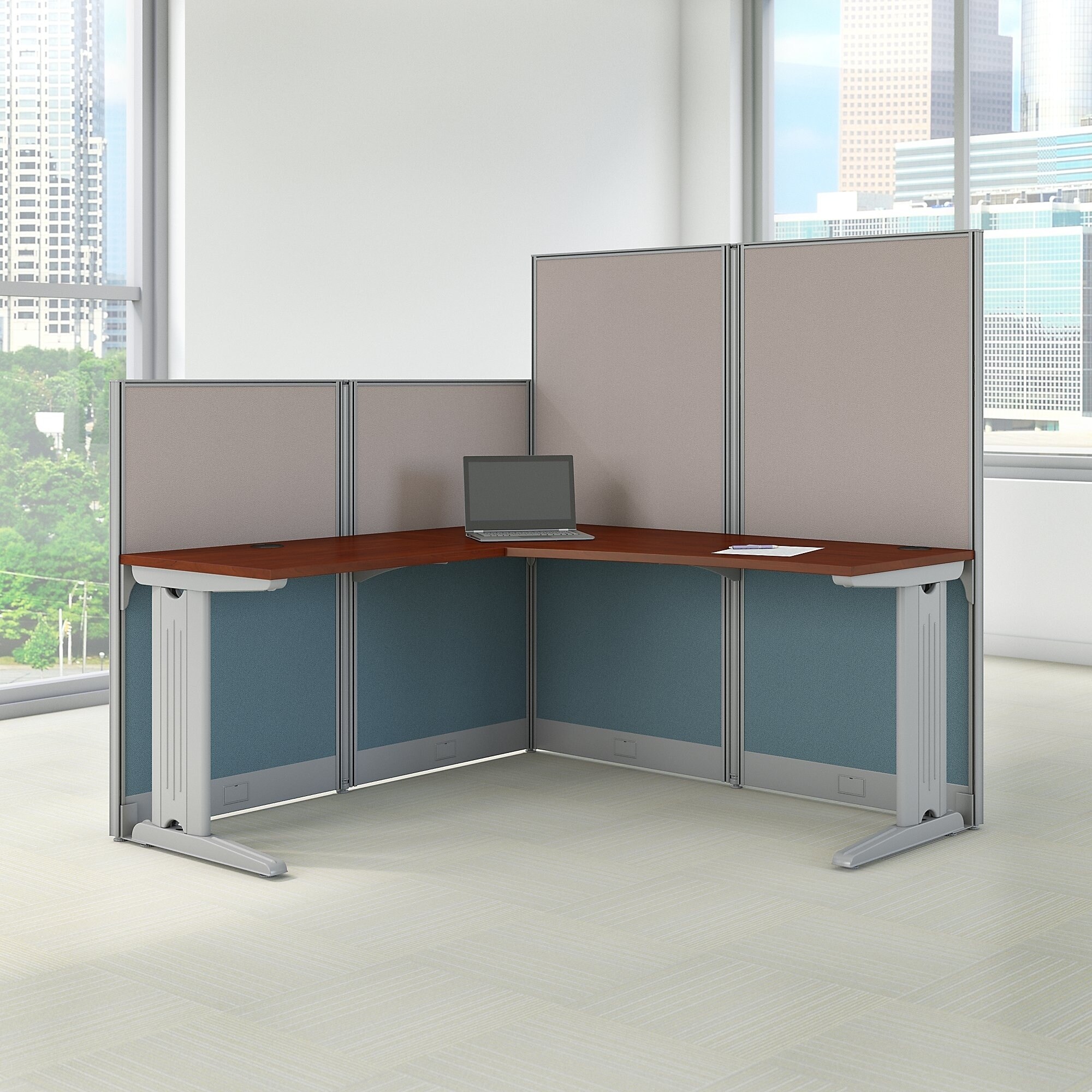 Bush Business Furniture Office In An Hour 65w X 65d L Shaped An Hour 65w X 65d L Shaped