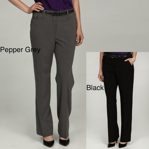 Bi-stretch Belted Dress Pants 