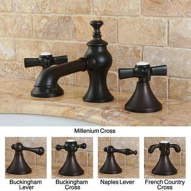 French Country Widespread Oil -rubbed Bronze Bathroom Faucet