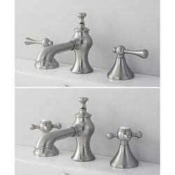 Shop French Country Widespread Satin Nickel Bathroom Faucet