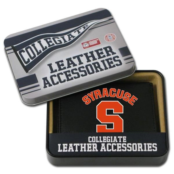 Syracuse Orangemen Men's Black Leather Tri-fold Wallet