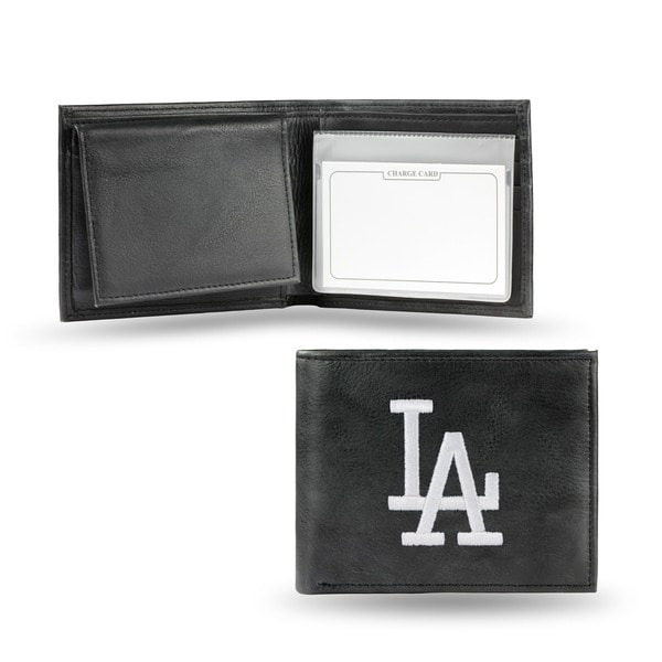 Los Angeles Dodgers Men's Black Leather Bi-fold Wallet