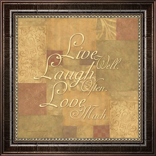 Stephanie Marrott Live Well, Laugh Often, Love Much Framed Print Art