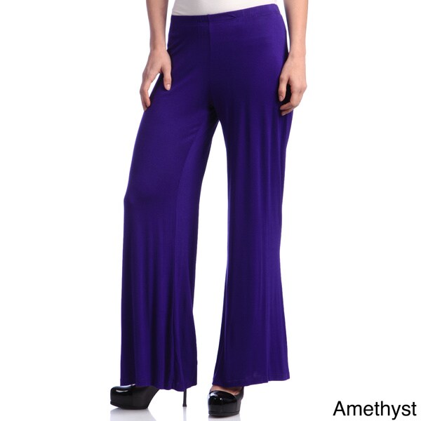 24/7 Comfort Apparel Women's Palazzo Wide-leg Pants