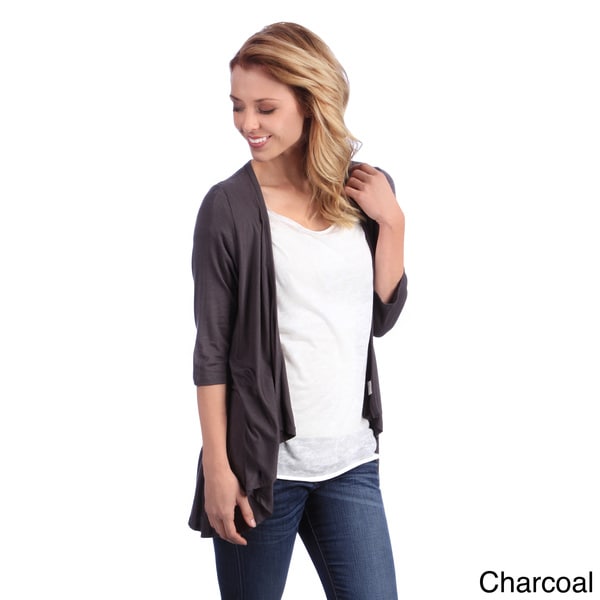 24/7 Comfort Apparel Womens 3/4 sleeve Open Shrug