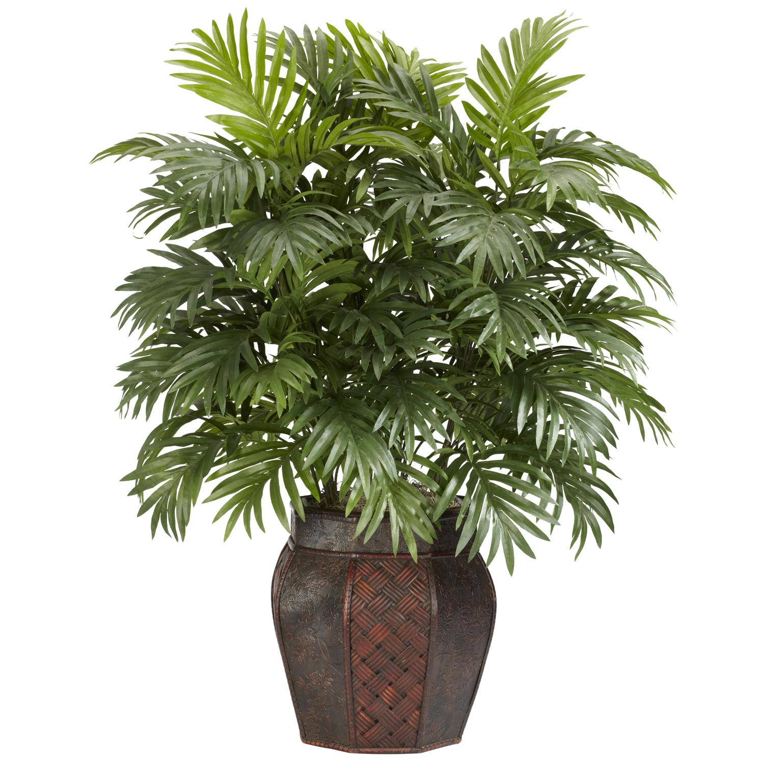 Shop Silk 38-inch Potted Areca Palm Plant - Free Shipping Today ...