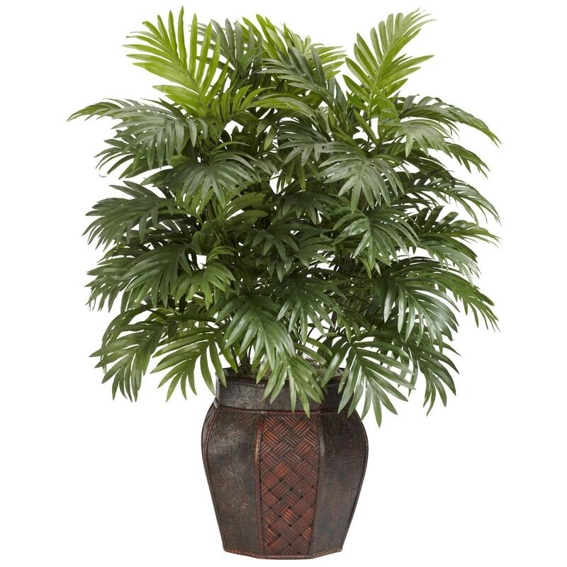 Silk 38-inch Potted Areca Palm Plant - Green