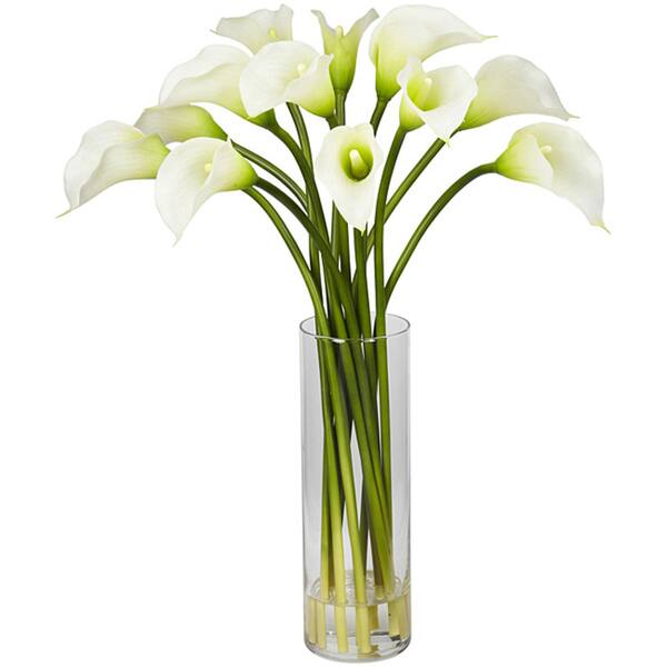 Silk 20-inch Mini Calla Lily Flower Arrangement