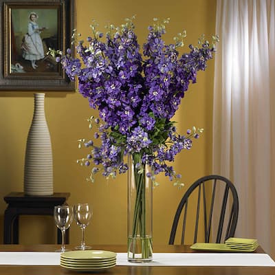 Silk 38-inch Delphinium Flower Arrangement