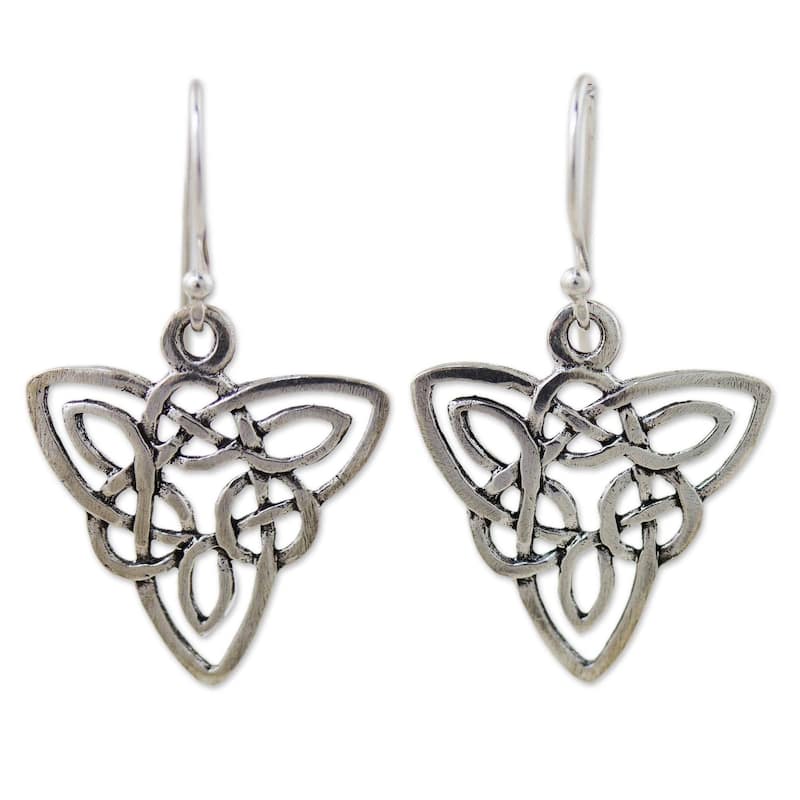 NOVICA Handmade Sterling Silver 'Star Legends' Dangle Earrings (Thailand) - White