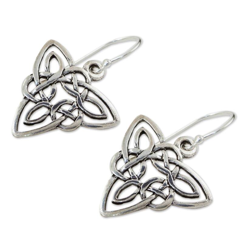 NOVICA Handmade Sterling Silver 'Star Legends' Dangle Earrings (Thailand)