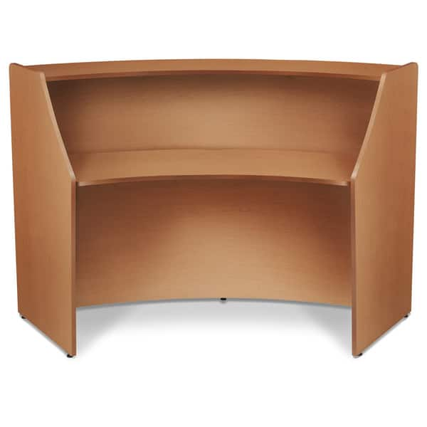 Shop Ofm Cherry Curved Reception Desk Free Shipping Today