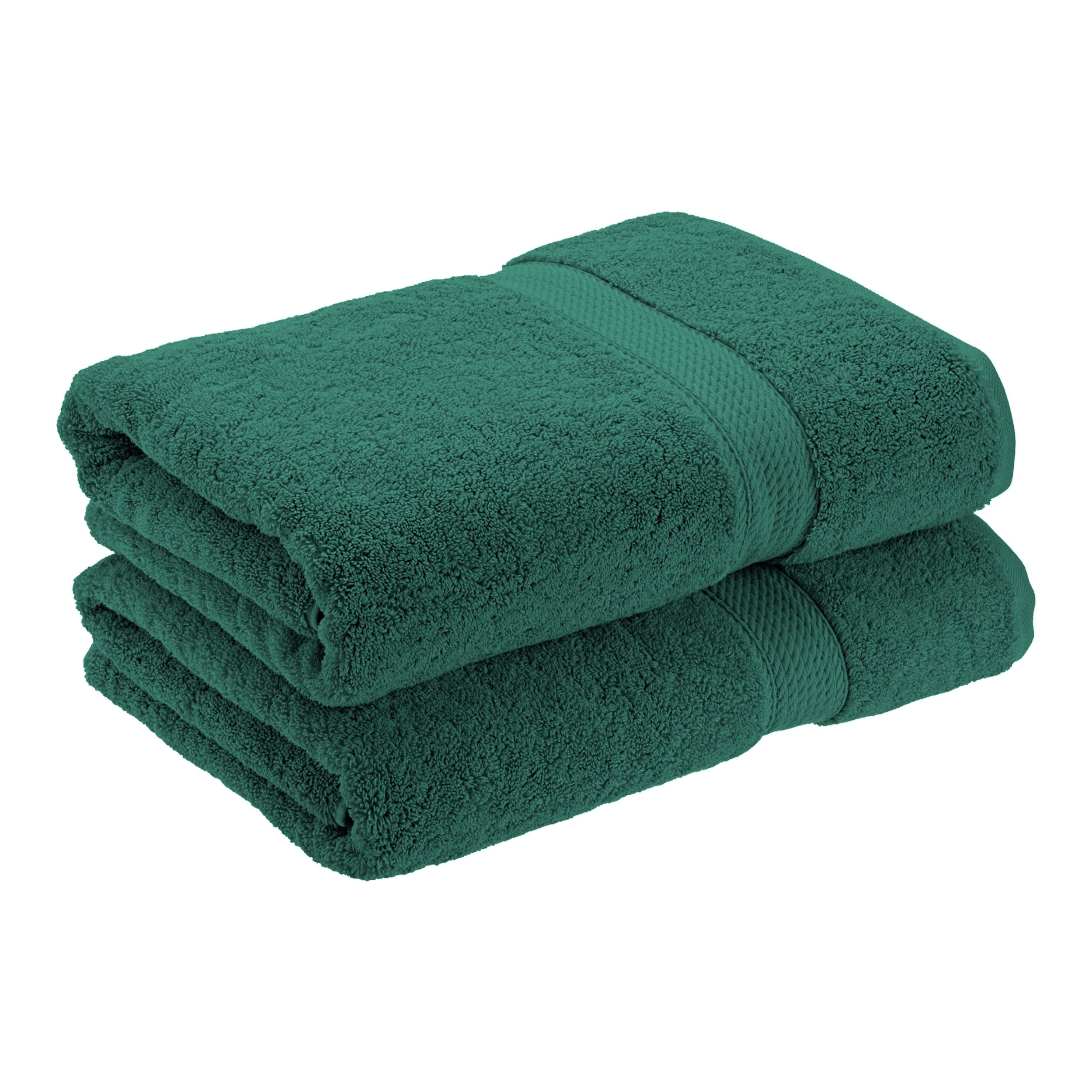 teal green towels