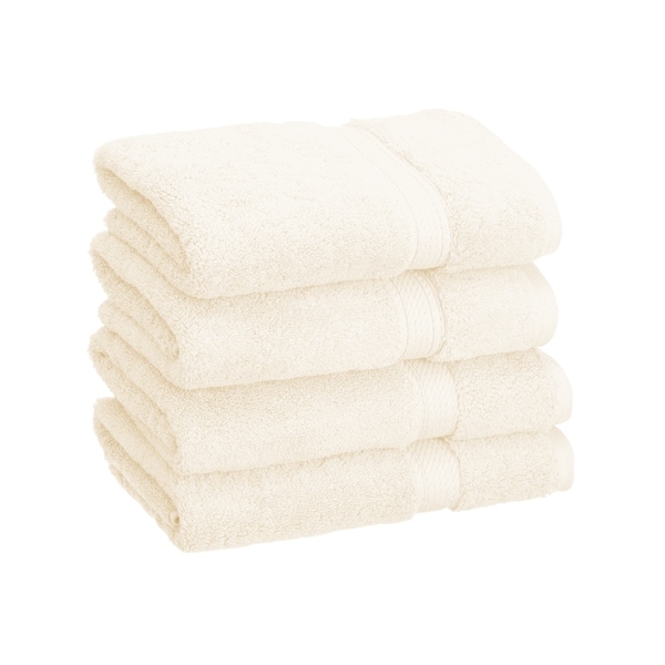 White Egyptian Cotton Hand Towels x 4