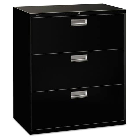 HON 600 Series Black 3-drawer Lateral File