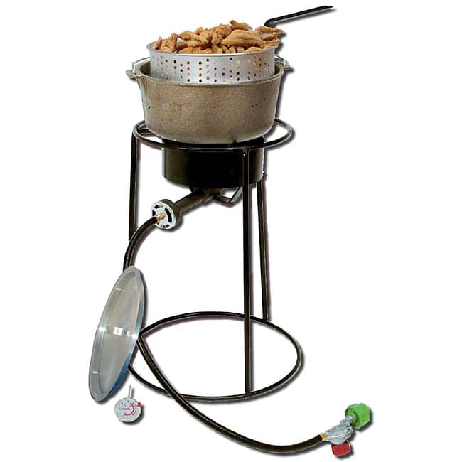 King Kooker Aluminum 20-inch Propane Portable Outdoor Cooker and Cast Iron Pot