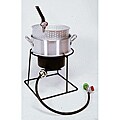 King Kooker 12-Inch Outdoor Cooker with Aluminum Fry Pan - Black/silver