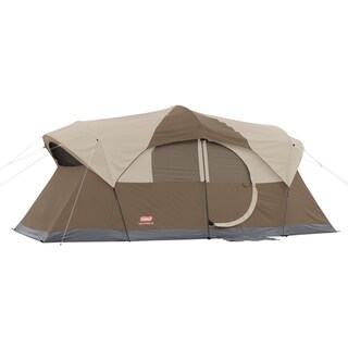 Coleman Weathermaster 10 Person Hinged Door Tent - Bed Bath