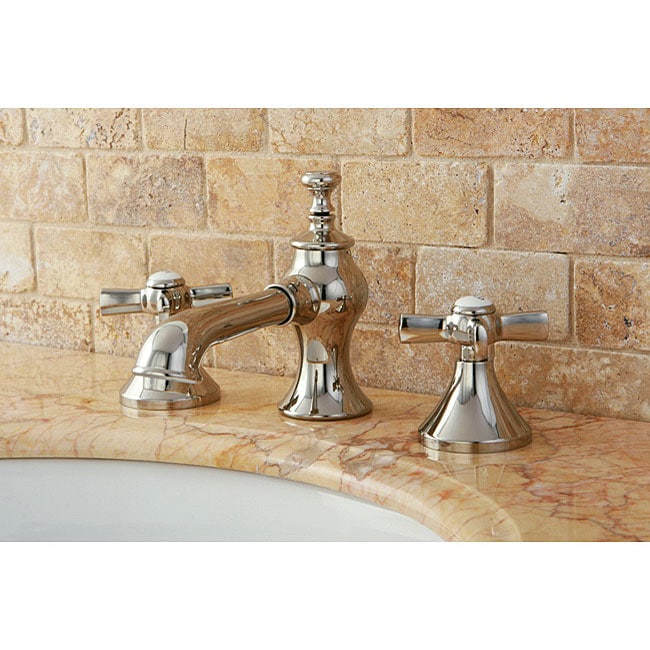 Shop French Country Polished Nickel Widespread Bathroom Faucet