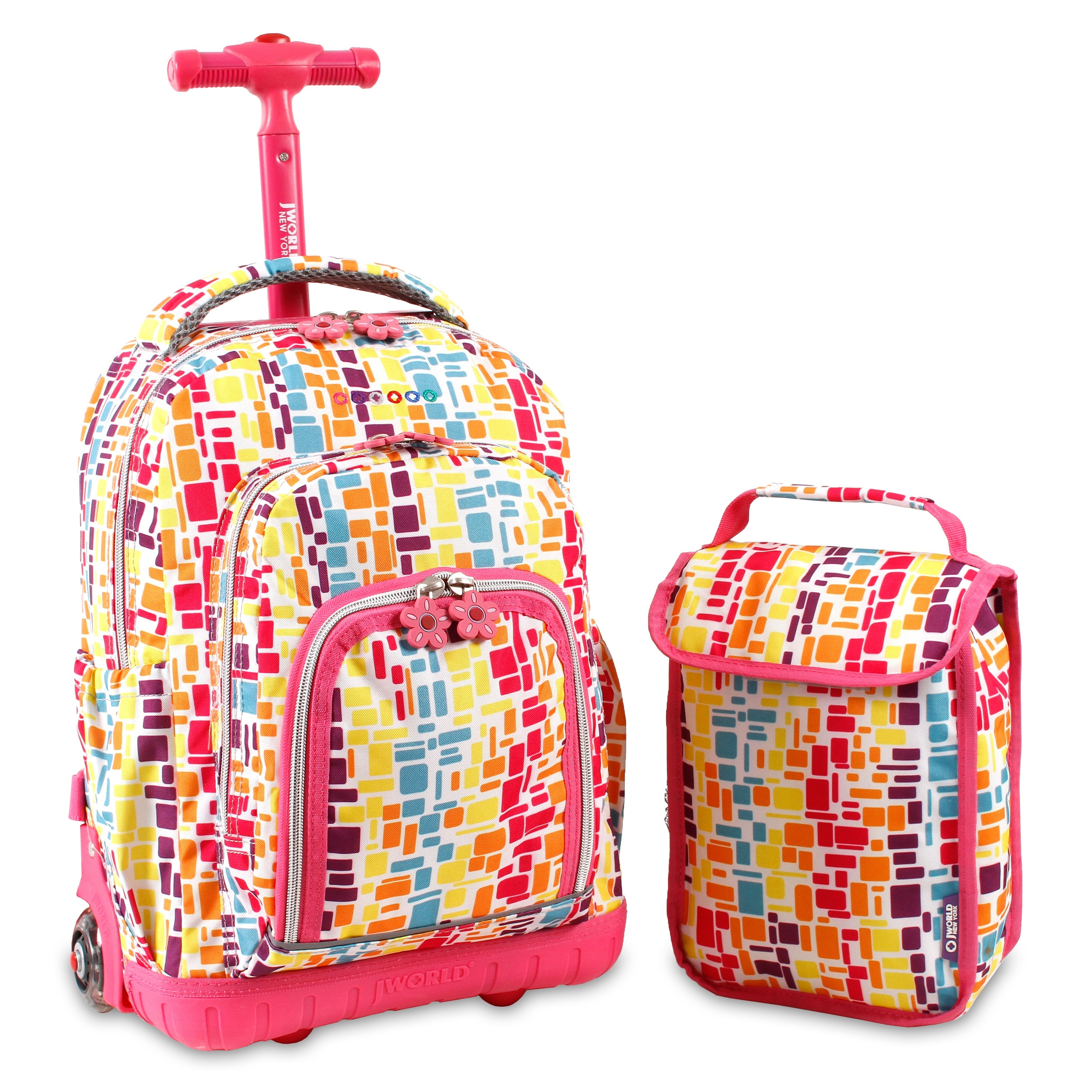 rolling backpacks with matching lunch boxes