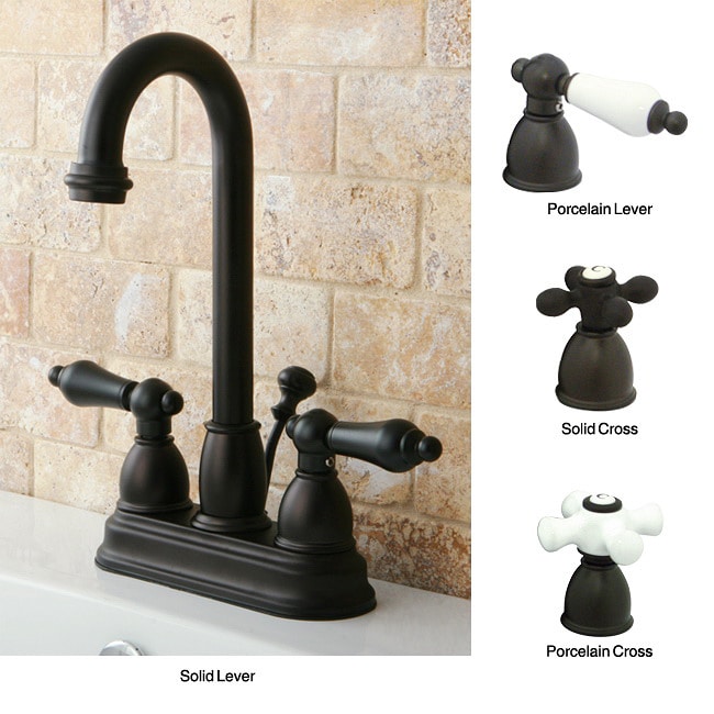 Oil Rubbed Bronze High Arc Bathroom Faucet