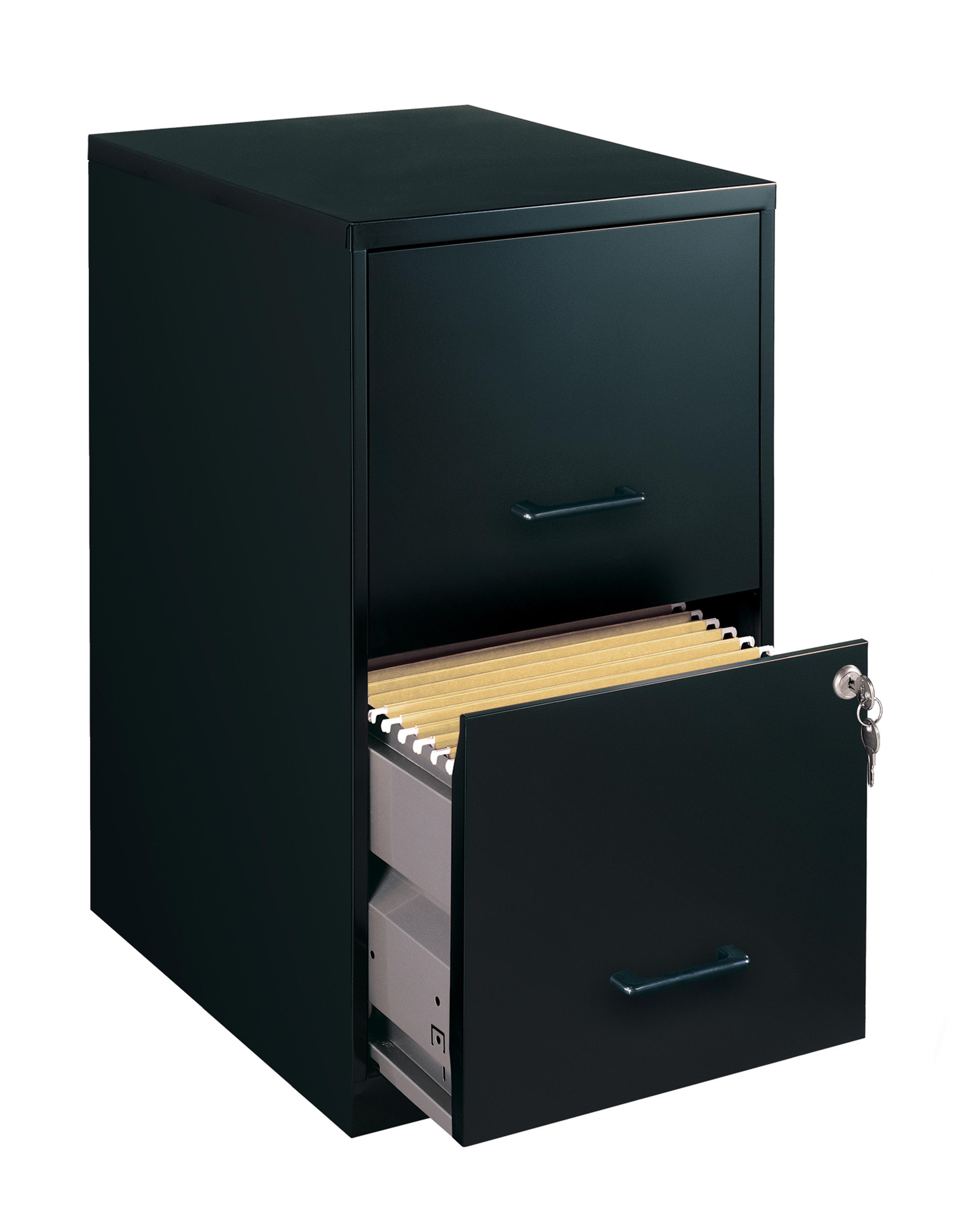Office Designs Black Colored 2 Drawer Steel File Cabinet MLA75612419 