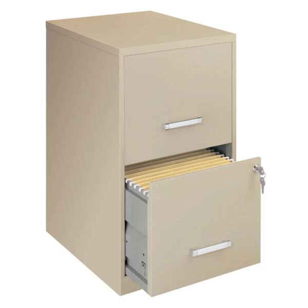 Shop Space Solutions 18 Deep 2 Drawer Metal File Cabinet Putty