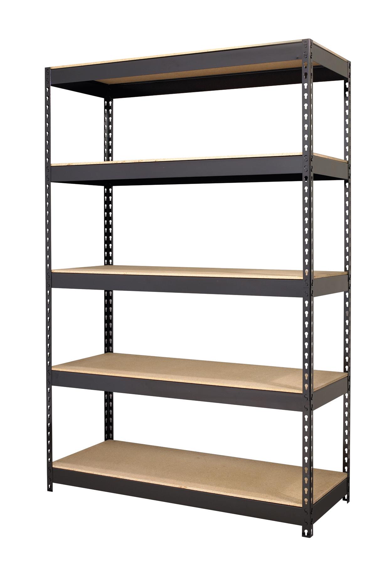 Iron Horse Black 5-shelf Riveted Steel Shelving - Overstock Shopping ...