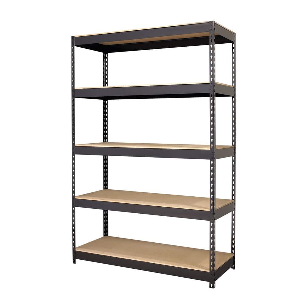 Iron Horse Black 5-shelf Riveted Steel Shelving