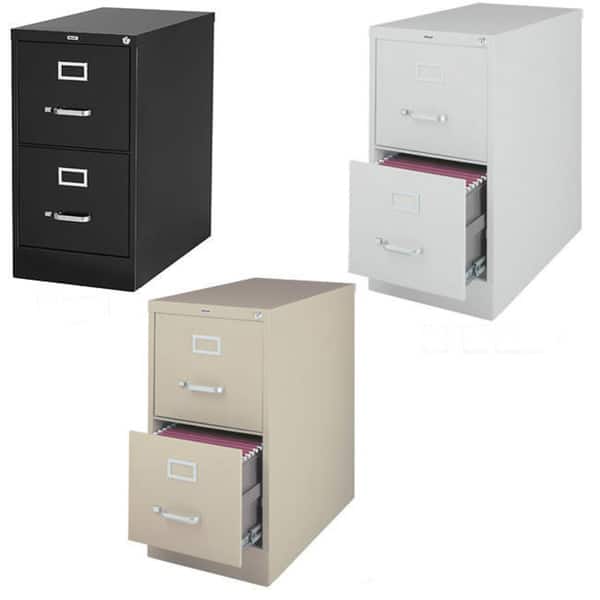Hirsh 25-inch Deep 2-drawer Letter-size Vertical File Cabinet - Beige