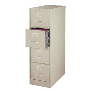 Hirsh 25" Deep 4-drawer Letter-size Commercial Vertical File Cabinet - Beige