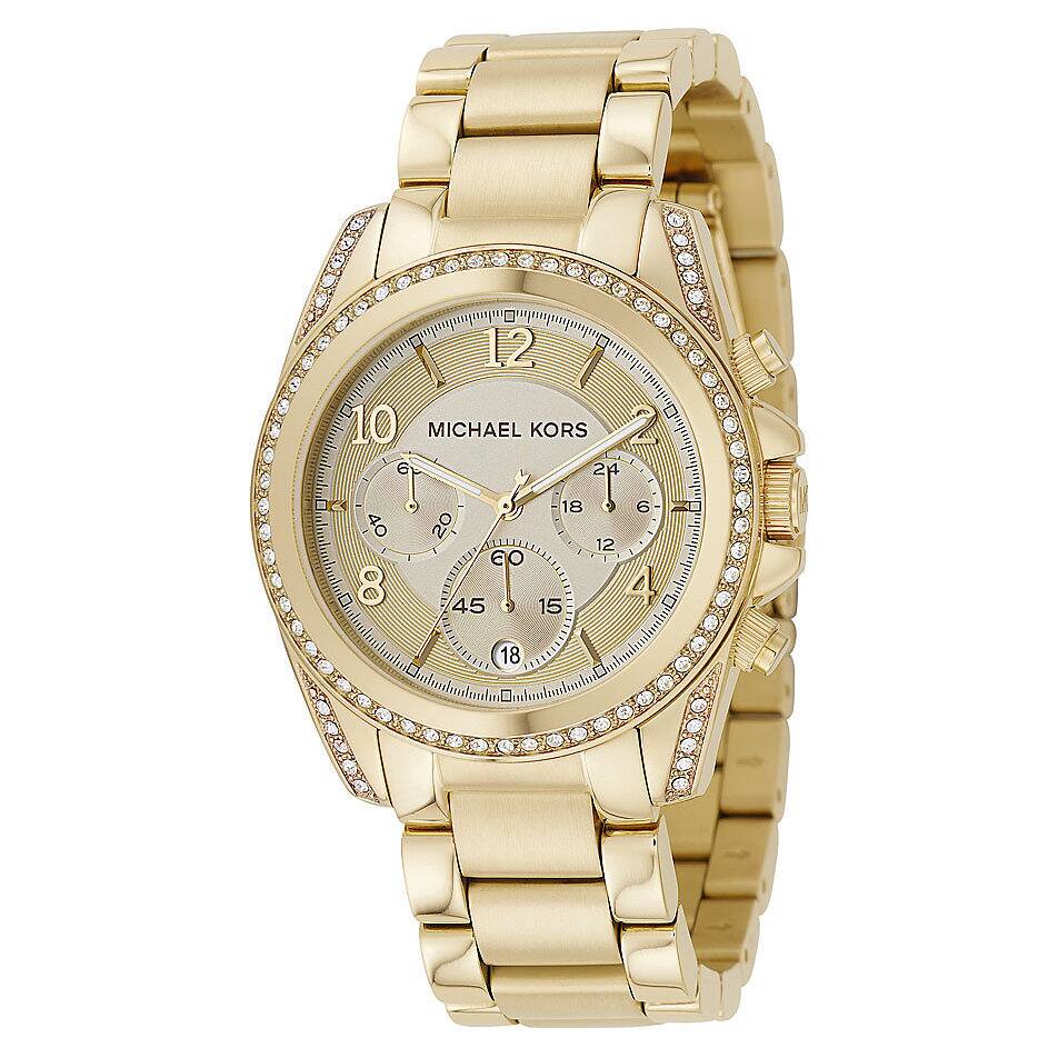 Michael Kors Women's MK5166 Blair Goldtone Stainless Steel Chronograph Watch - Gold