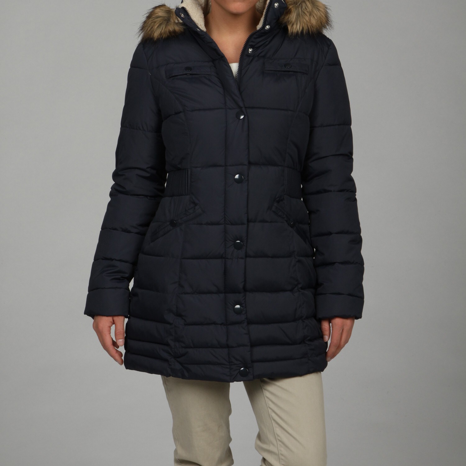 puffer jacket elastic waist