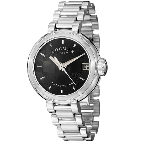 Locman Men's 'Glamour' Stainless Steel Quartz Date Watch Locman Men's Locman Watches