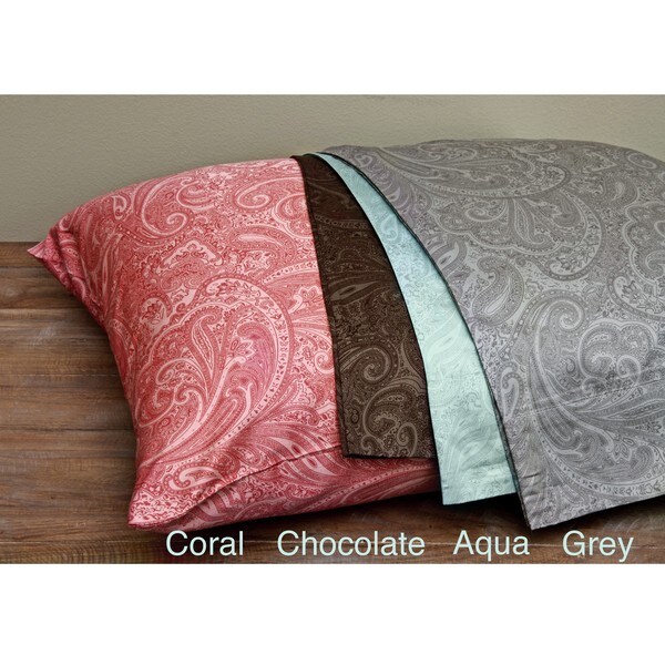 Shop Paisley Egyptian Cotton 600 Thread Count Sateen Sheet Set Free