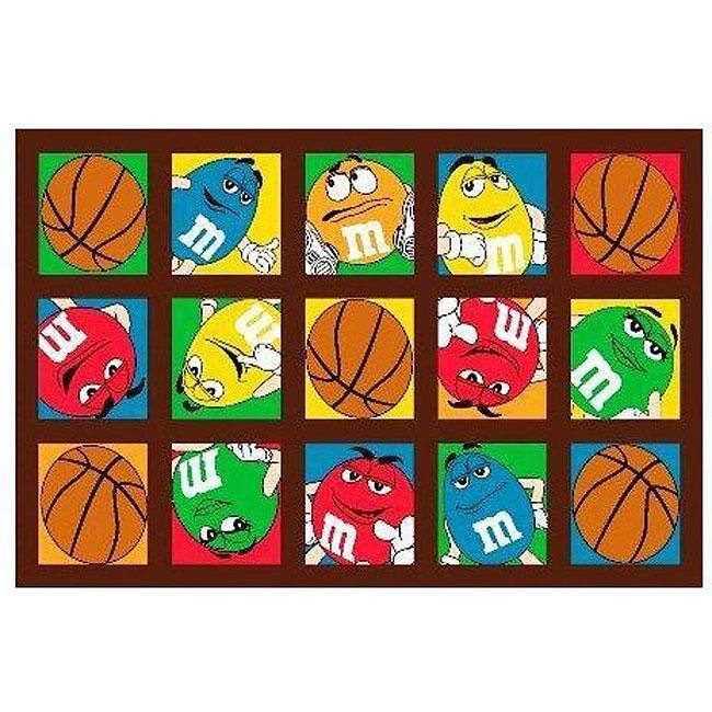 M&M's Basketball Party Rug - 1'7 x 2'5