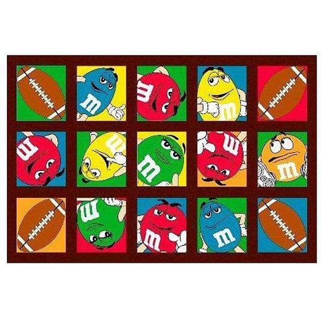 M&M's Football Party Rug - 1'7 x 2'5