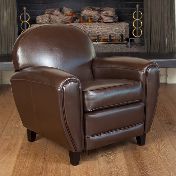 Shop Oversized Cigar Brown Bonded Leather Club Chair By