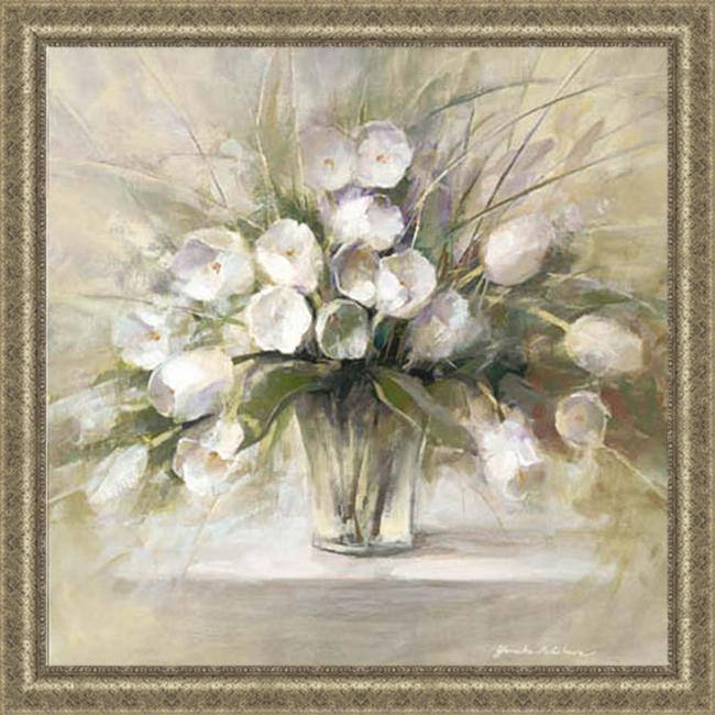 Ichikawa 'Afternoon Mist I' Embellished Framed Art Print - Green