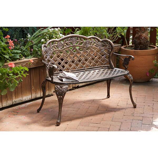 Lucia Outdoor Garden Bench by Christopher Knight Home Bed Bath