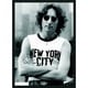 preview thumbnail 2 of 9, 'John Lennon - NYC' 25 x 37-inch Framed Art Print with Gel Coated Finish