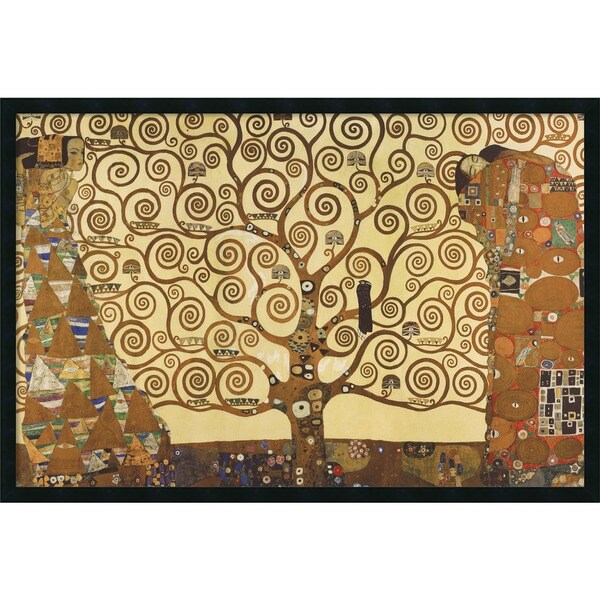 Gustav Klimt The Tree of Life, 1905 1911 37 x 25 inch Framed Art