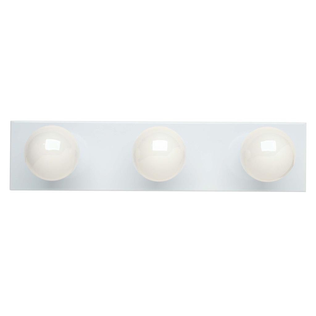 Transitional 3-light White Bath Bar Fixture