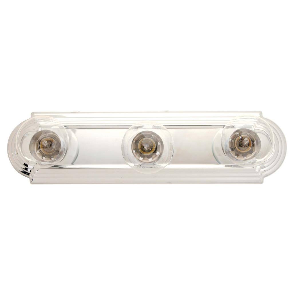 Transitional 3-light Chrome Bath Bar Fixture