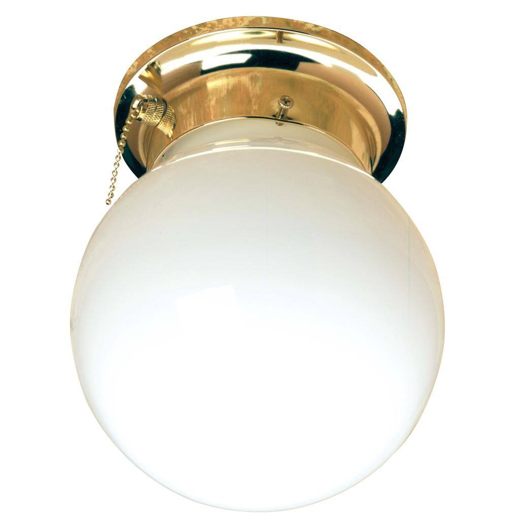 Transitional Brass Indoor One-Light Flush Sconce