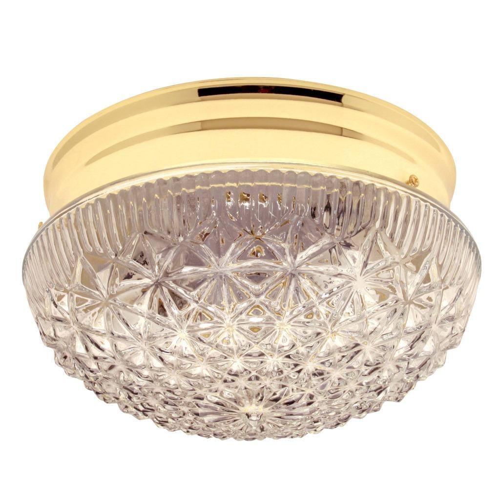 Transitional White 1-Light Flush Ceiling Sconce