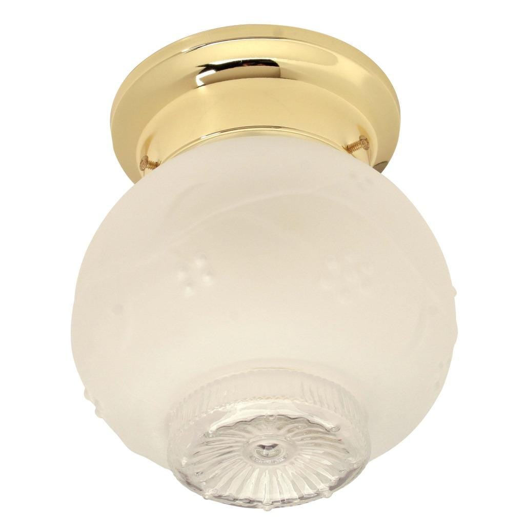 Transitional Polished Brass 1 light Flush Sconce