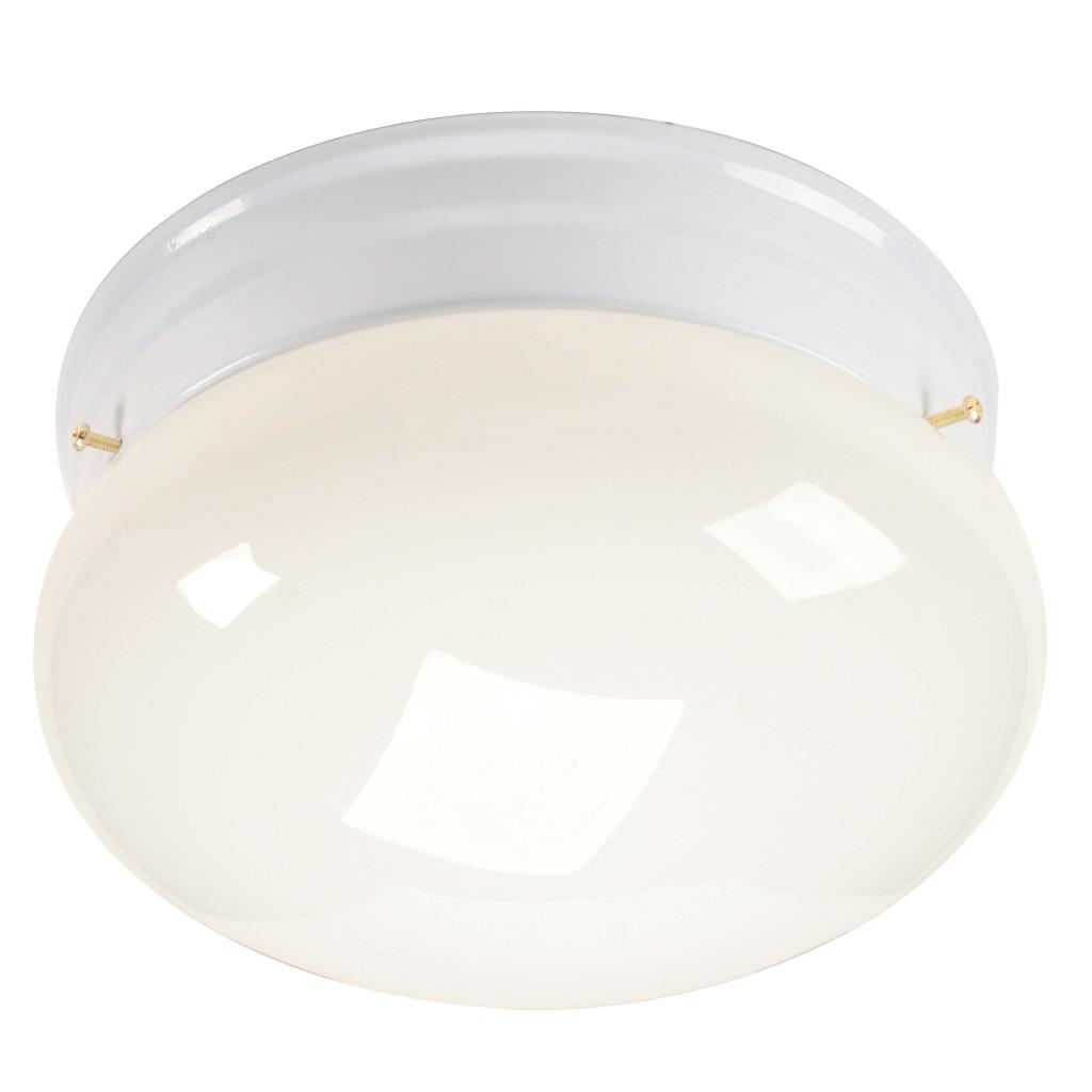 Transitional White 1-light Flush Sconce